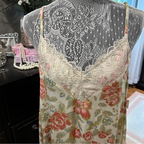 Free People Floral High Low Dress in Pink and Cream - Picture 5 of 16